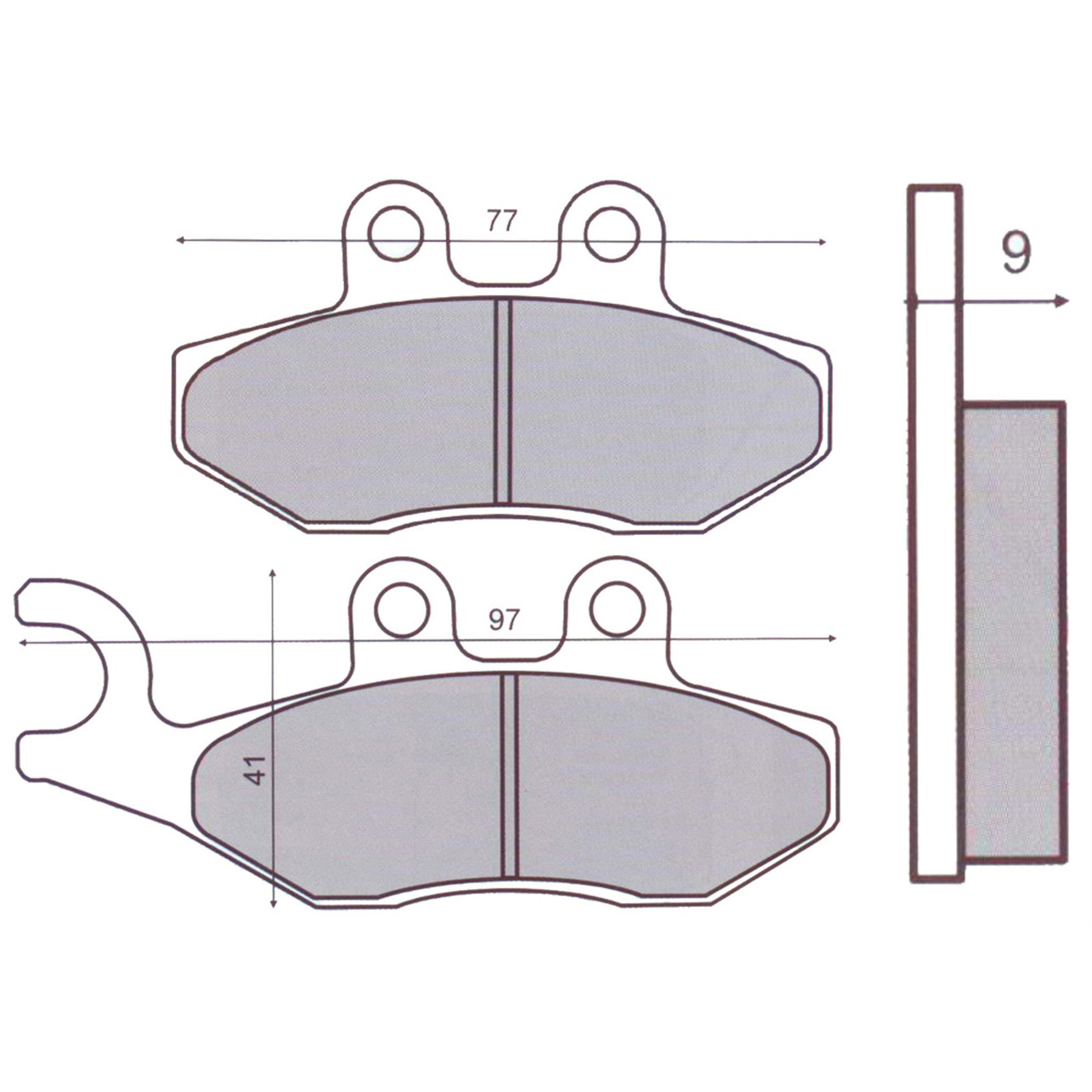 Image of Bremsbeläge PIAGGIO S51 für HENG TONG Bremszange vorne 647078 für Vespa GT125/200 für Vespa GT125/200
