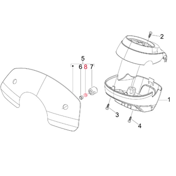 Image of Gummipuffer PIAGGIO, Flyscreen, 560173 für Vespa LXV/GTS Super/GTV/GT 60 50-300ccm