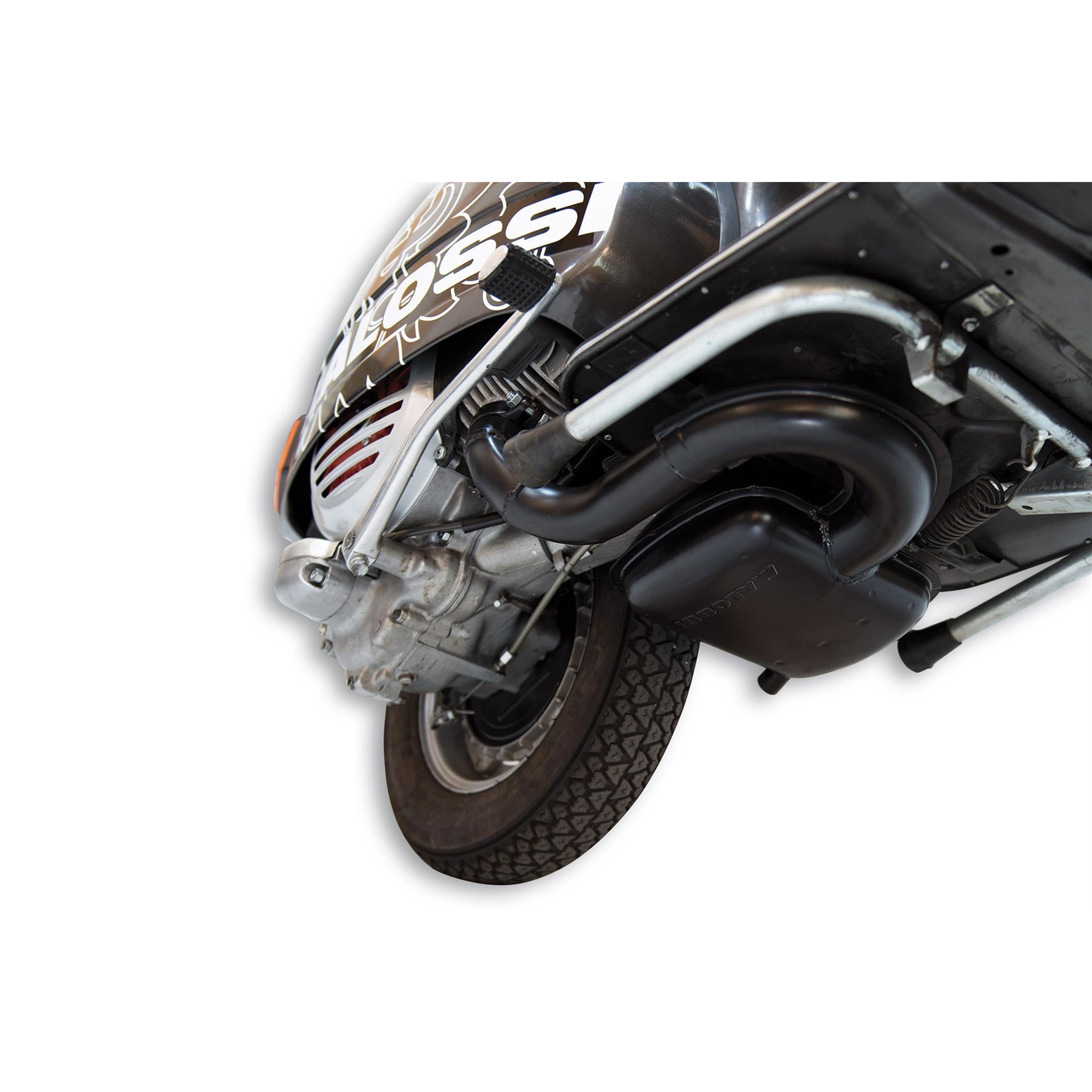 Image of Rennauspuff MALOSSI "Power Classic Exhaust" 3217791 für Vespa P80-150X/PX80-150E/Lusso/MY/P150S für Vespa P80-150X/PX80-150E/Lusso/MY/P150S