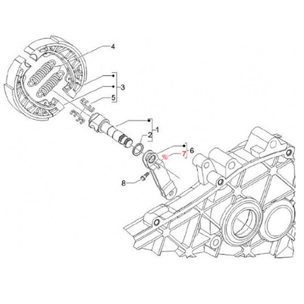 Image of Mutter vierkant, Bremsnocke hinten, PIAGGIO für Vespa ET2/ET4/S/Primavera/Sprint 50-150ccm