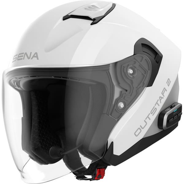 Image of Helm SENA OUTSTAR 2 smart, weiß glänzend, Gr. L, 59-60cm Jethelm