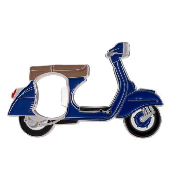 Image of Flaschenöffner mit Motiv Vespa Motorroller blau