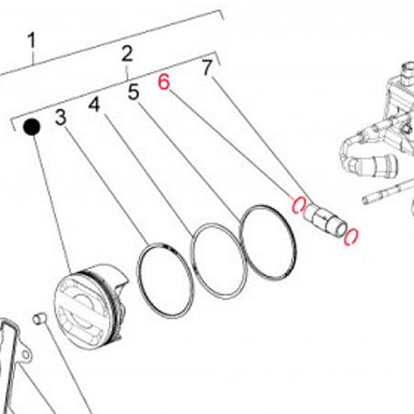 Image of Kolbenbolzenclip PIAGGIO für PIAGGIO Beverly/MP3/X10 350ccm 4T LC