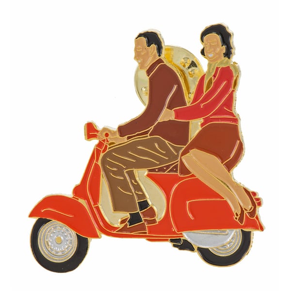 Image of Magnet mit Motiv Vespa "Paar auf Roller"