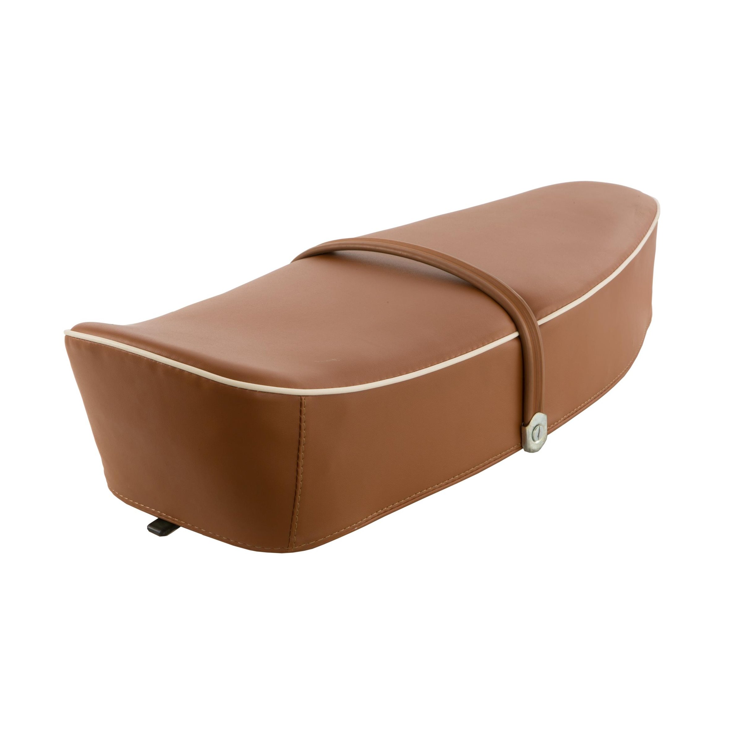 Image of Sitzbank PREMIUM braun, signalbraun RAL 8002 098546 - 152272 für Vespa 90/R/125/PV für Vespa 90/R/125/PV