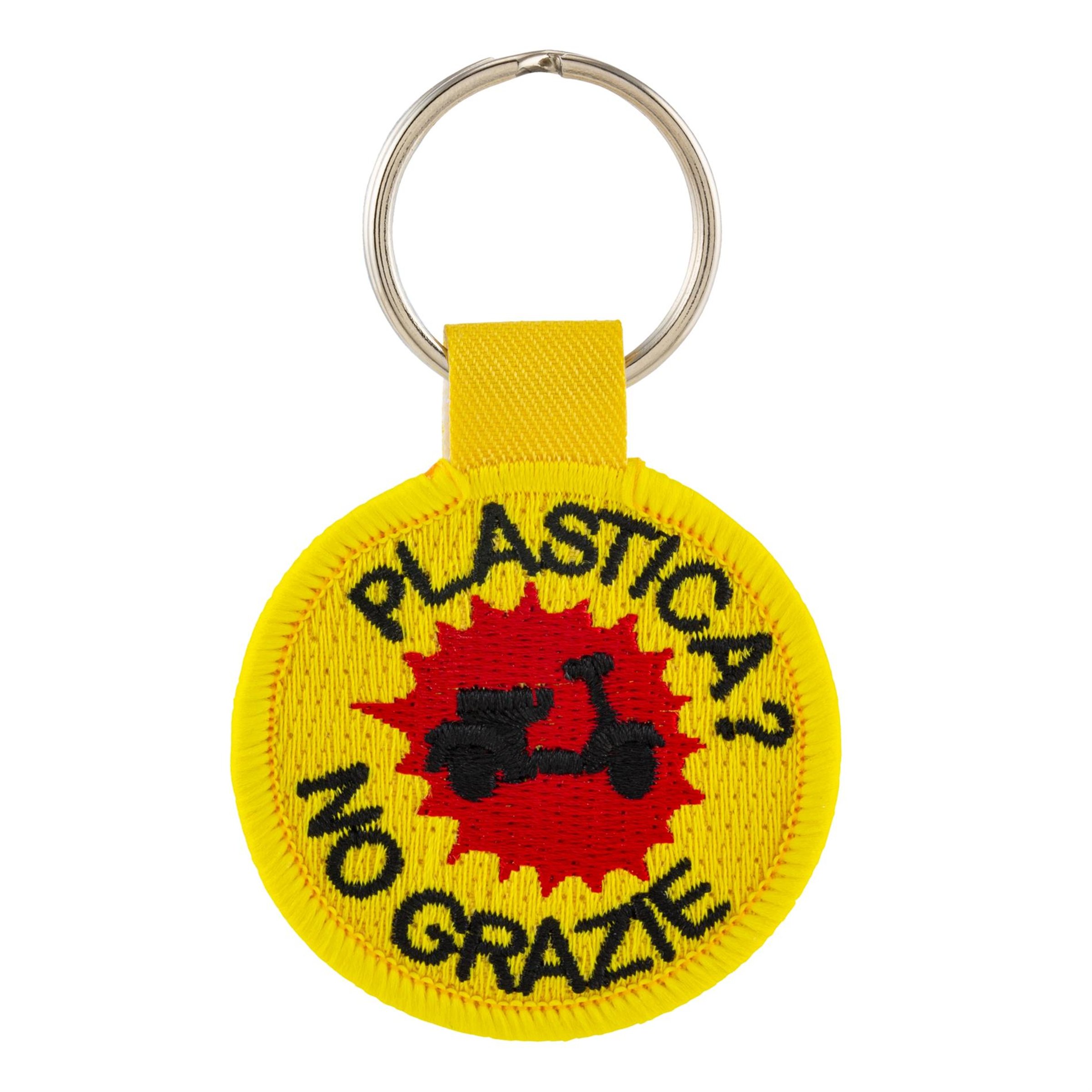 Image of Schlüsselanhänger mit Motiv "PLASTICA? NO GRAZIE"