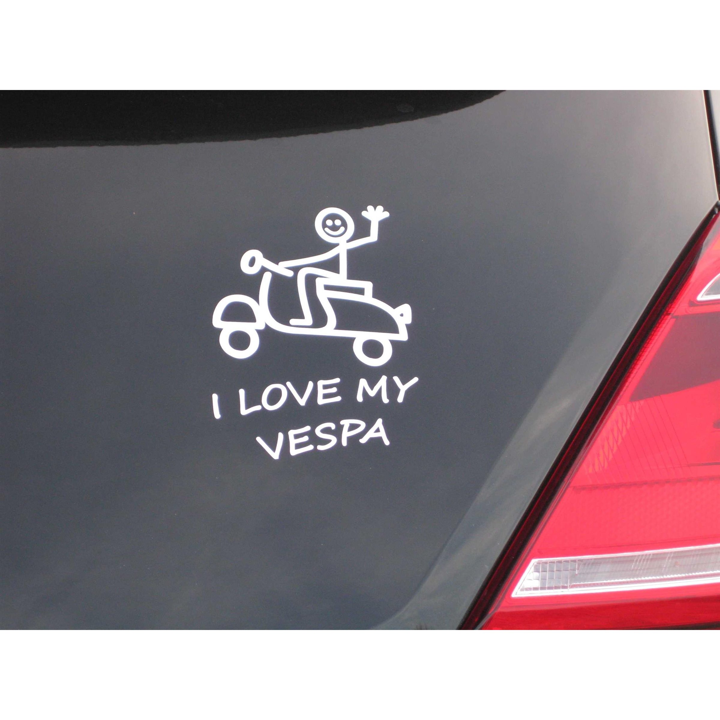 Image of Aufkleber mit Motiv "I love my Vespa"