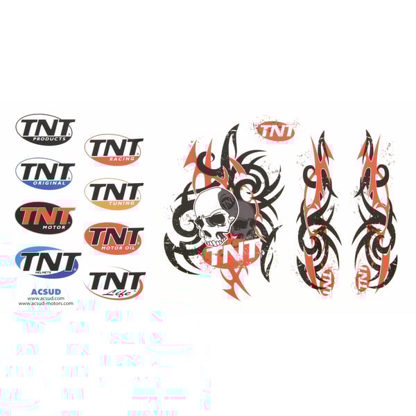 Image of Aufkleberset TNT mit Motiv "Skull/Tribal"