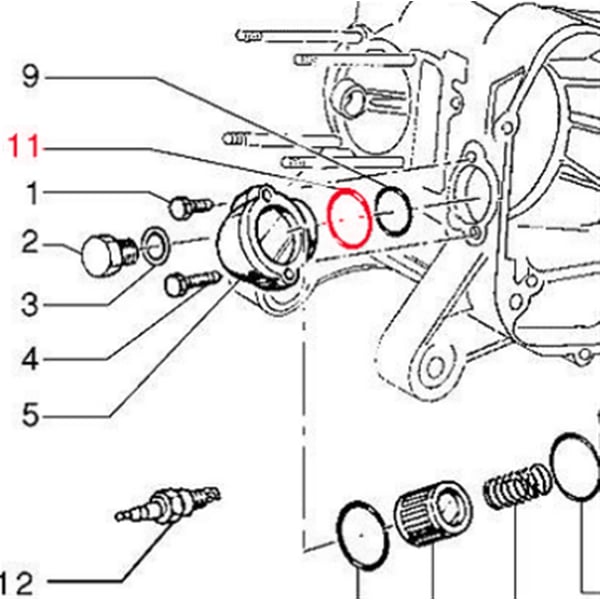 Image of O-Ring Ölfilterdeckel, PIAGGIO