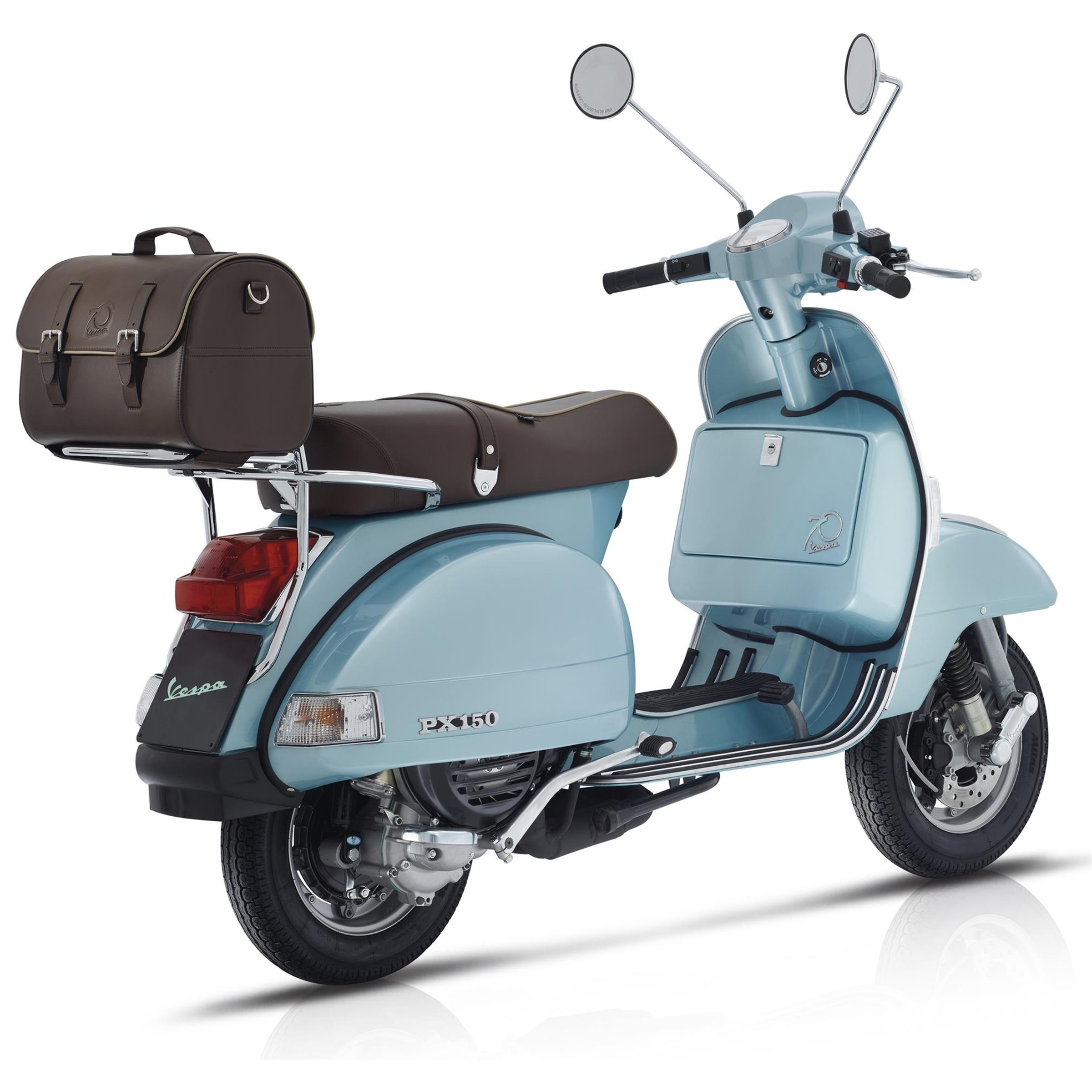 Image of Sitzbank PIAGGIO 70 Jahre braun 1B003671 für Vespa PX 125 2016 für Vespa PX 125 2016