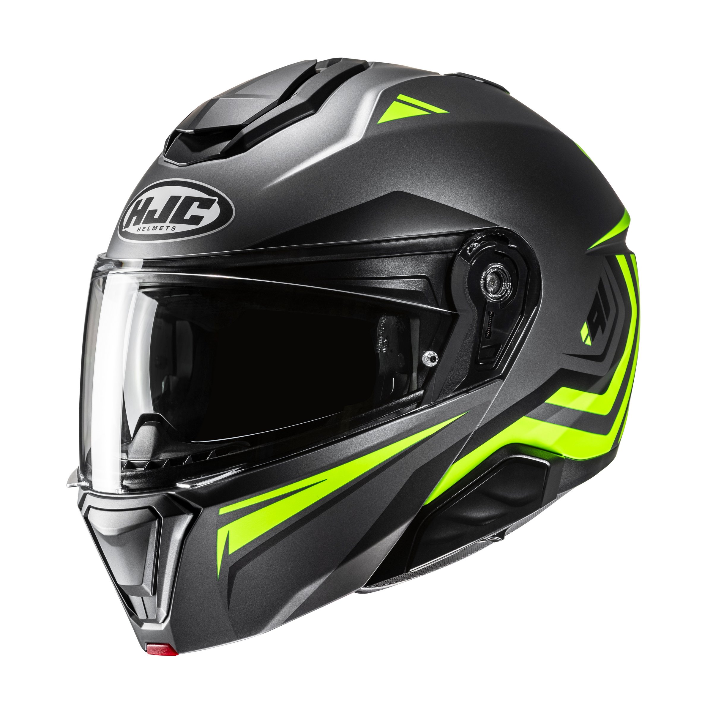 Image of Helm HJC i91 TRICUS, schwarz/gelb, Gr. XXL, 62-63 cm Modularhelm Modularhelm