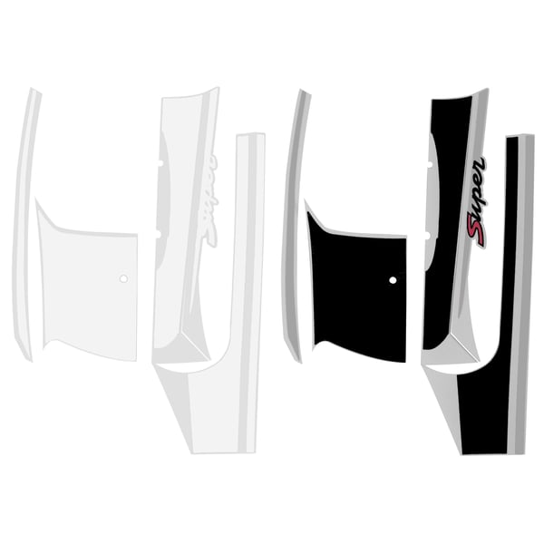 Image of Aufkleberdekorset PIAGGIO mit Motiv "Sport" für Vespa GTS Super/Super Sport 125/300ccm