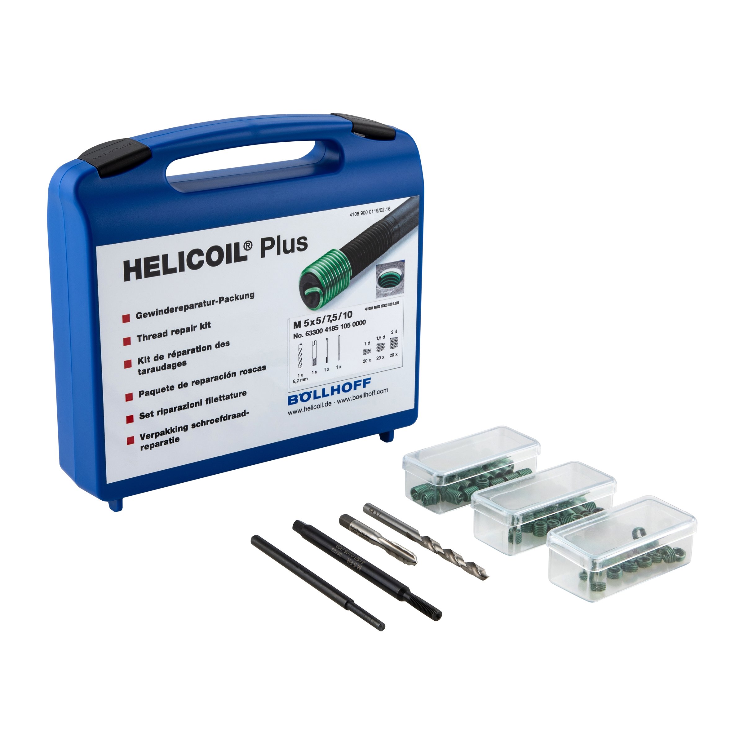 Image of Gewindereparatursatz M5x5/7,5/10 mm, BÖLLHOFF HELICOIL® Plus Kit
