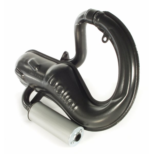 Image of Rennauspuff POLINI Banane Sport 200.2051/S, Stahl schwarz, Dämpfer: Aluminium Farbe (ESD): silber für Vespa PK80-125 S/PK100-125XL/PK125/ETS/N/XL2