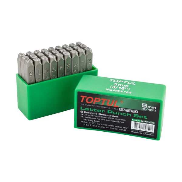 Image of Schlagstempel Buchstaben A-Z TOPTUL für Rahmennummer
