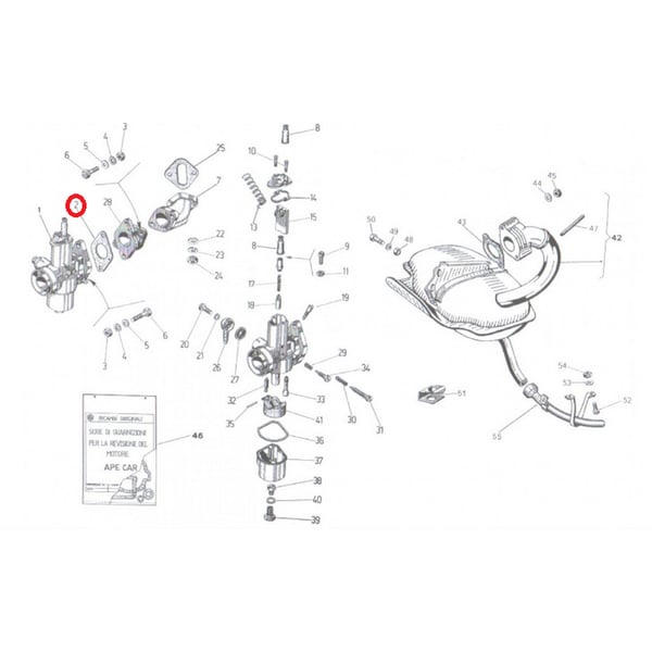 Image of Dichtung Ansaugstutzen, 113711 für PIAGGIO Ape TM
