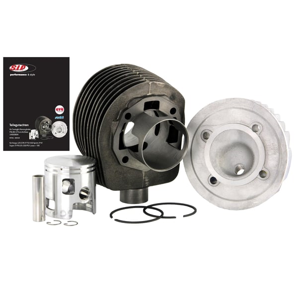 Image of Rennzylinder SIP POLINI 177 ccm "Legal" für Vespa 125 GTR 2°/TS/150 Sprint 2°/V/Super 2°/PX125-150/PE/Lusso ->'89