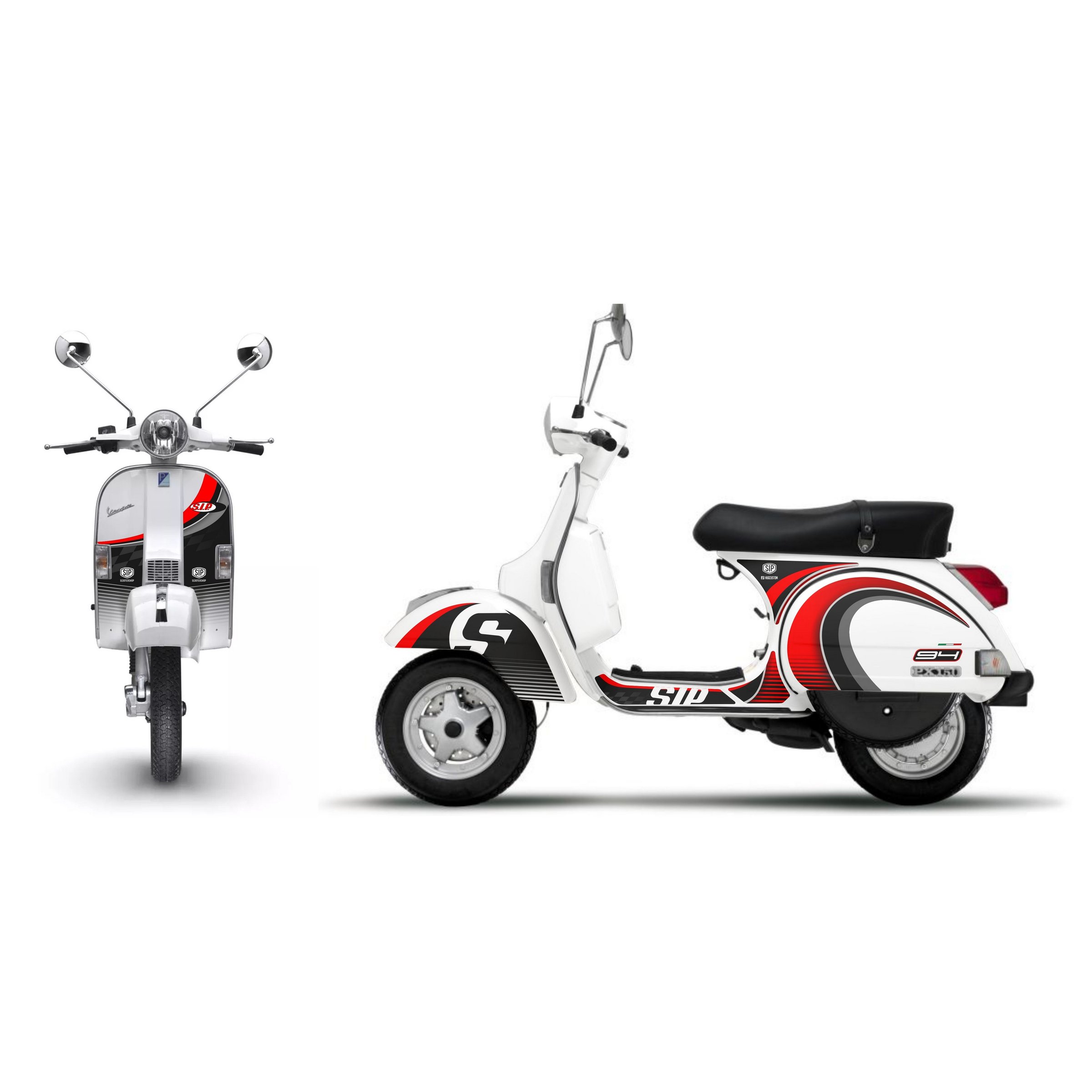 Image of Aufkleberdekorset SIP für Vespa PX80-200E/Lusso/'98/MY für Vespa PX80-200E/Lusso/'98/MY