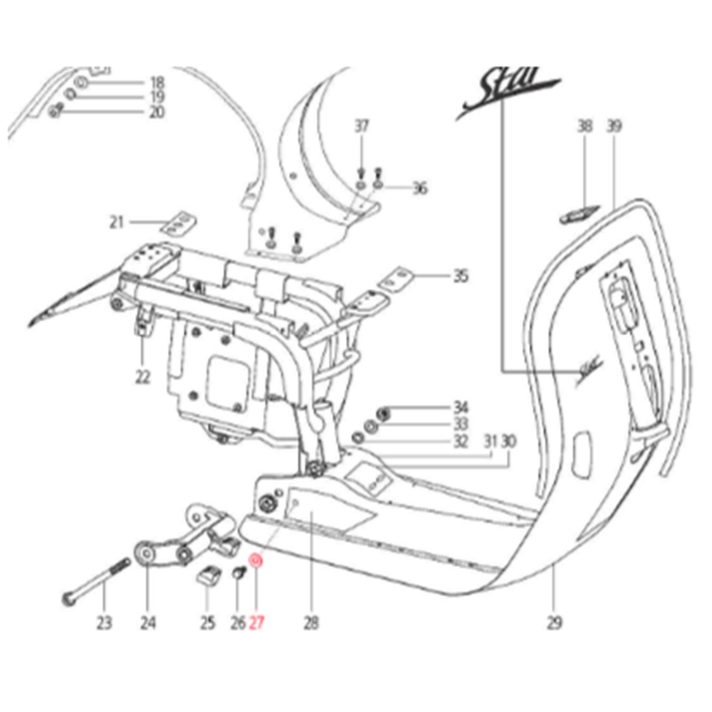 Image of Unterlegscheibe Motorträger M8 mm Ø 20 mm (d) 2,0mm, LML für LML Star 125-200 4T/Star Deluxe 125-150 4S/Speedy für LML Star 125-200 4T/Star Deluxe 125-150 4S/Speedy