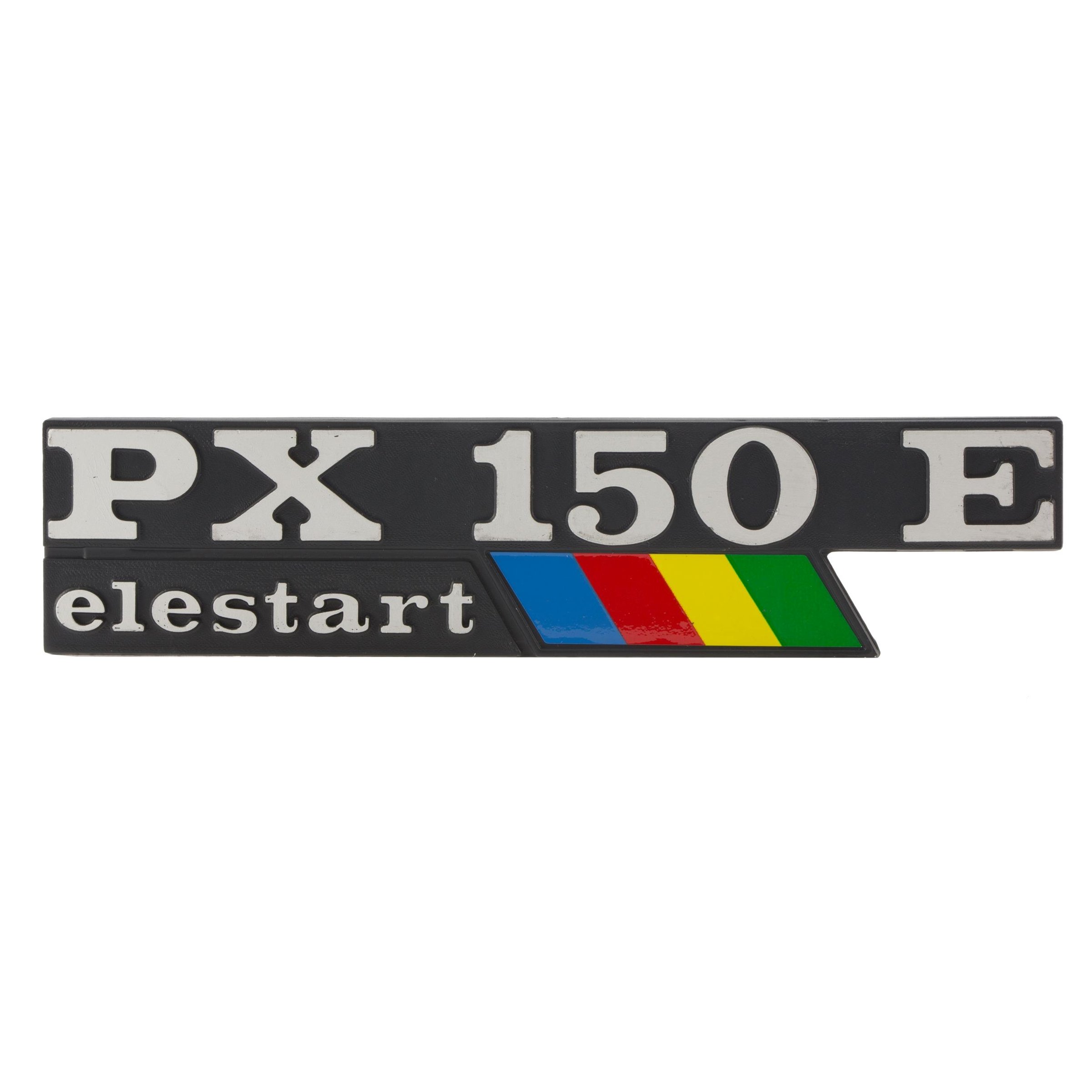 Image of Schriftzug PX150E elestart Seitenhaube links für Vespa PX150 E Lusso/EFL/Arcobaleno / Elestart für Vespa PX150 E Lusso/EFL/Arcobaleno / Elestart