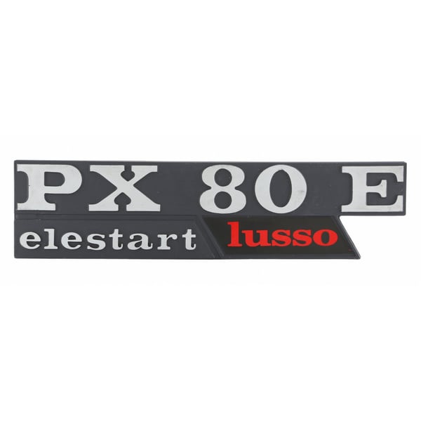 Image of Schriftzug PX80 E Lusso elestart Seitenhaube links 199365 für Vespa PX 80 E Lusso (D)