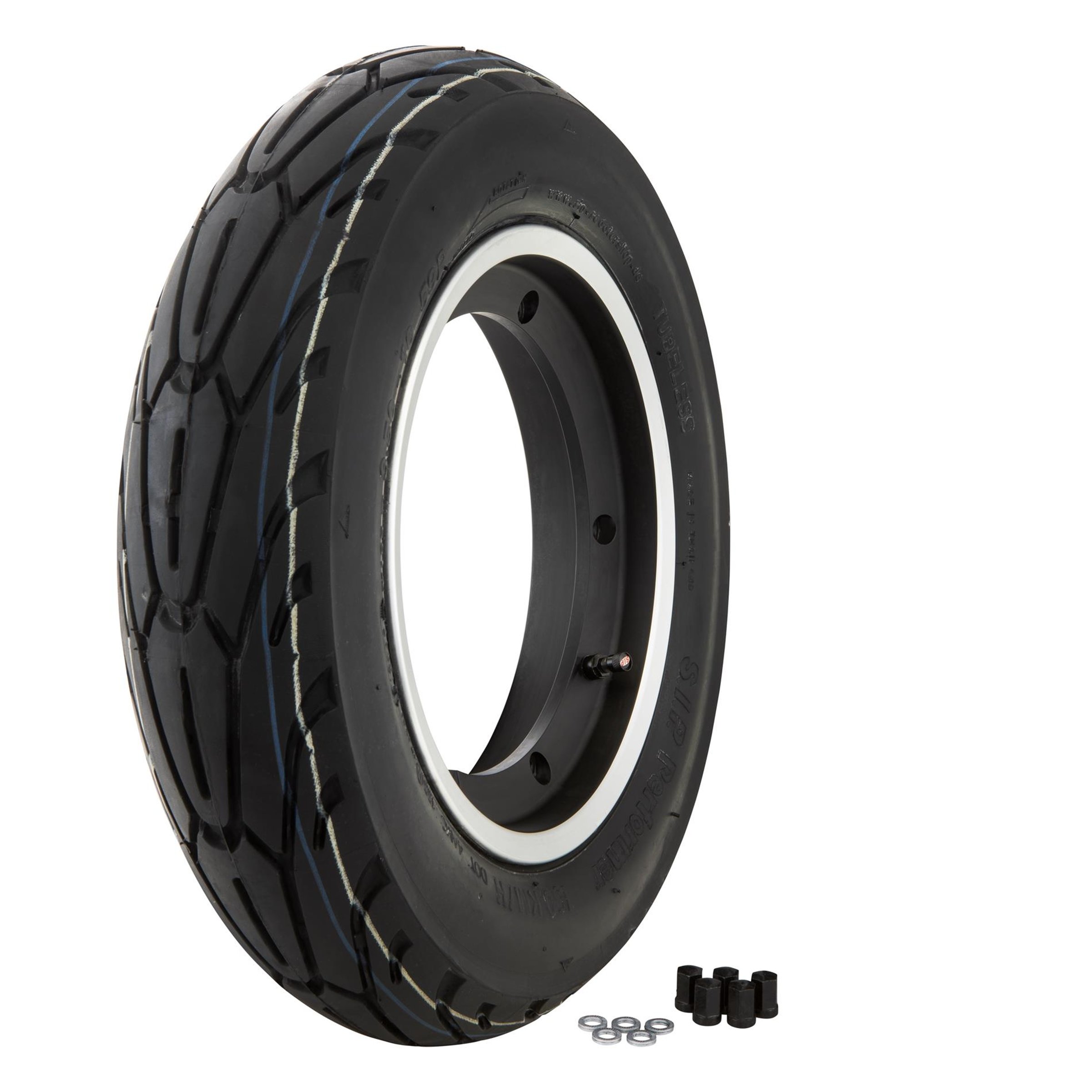Image of Komplettrad SIP Performer 2.0 3.50-10 59P TL/TT reinforced für Vespa 125 GT-TS/150 GL/GS VS5T/Sprint/V/T4/Rally/PX/PE/Lusso/T5/LML Star/DLX/Deluxe 2T/4T für Vespa 125 GT-TS/150 GL/GS VS5T/Sprint/V/T4/Rally/PX/PE/Lusso/T5/LML Star/DLX/Deluxe 2T/4T