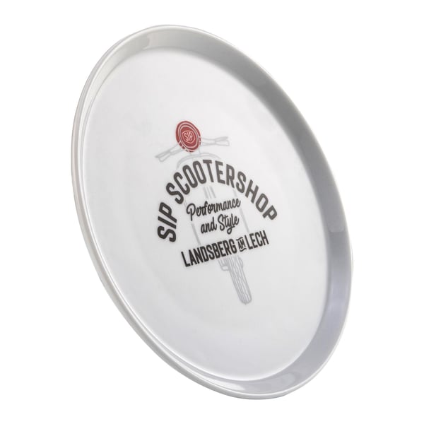 Image of Teller SIP mit Motiv VESPA RIDER weiß mit farbigem Motiv