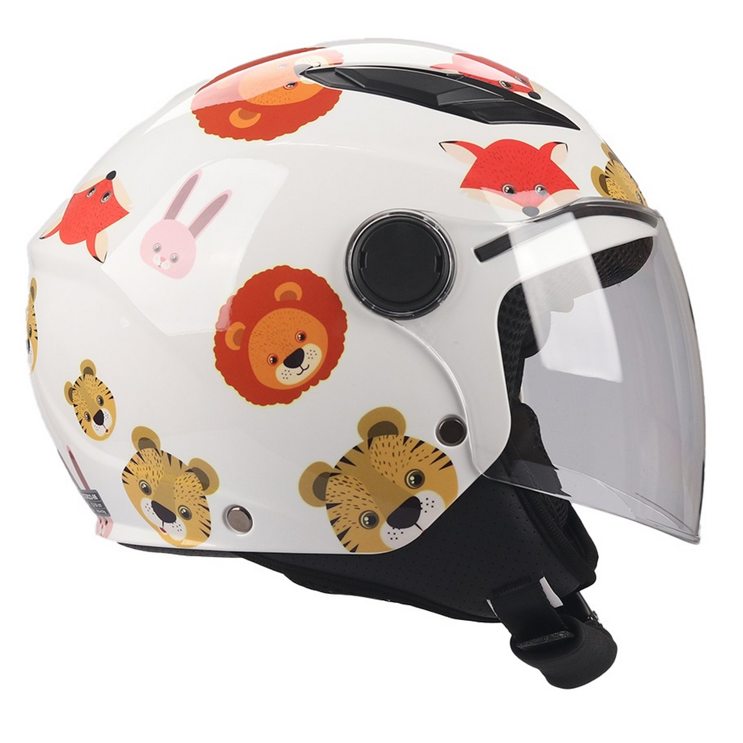 Image of Kinderhelm BHR 838 Kid ANIMAL, weiß, Gr. L, 51-52cm Jethelm Jethelm