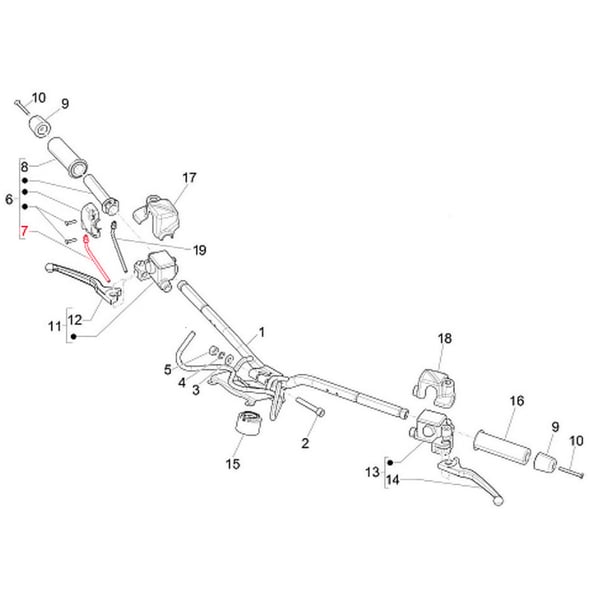 Image of Seilzug Gas PIAGGIO 648173 für Vespa GTV/GT 60 250-300ccm