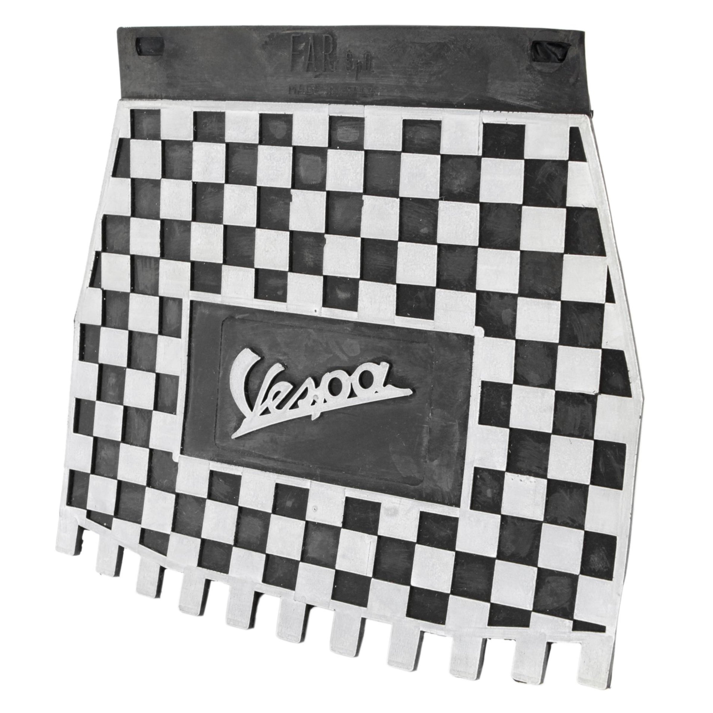 Image of Spritzlappen PIAGGIO "MOD" mit "Vespa" Schriftzug schwarz/weiß kariert