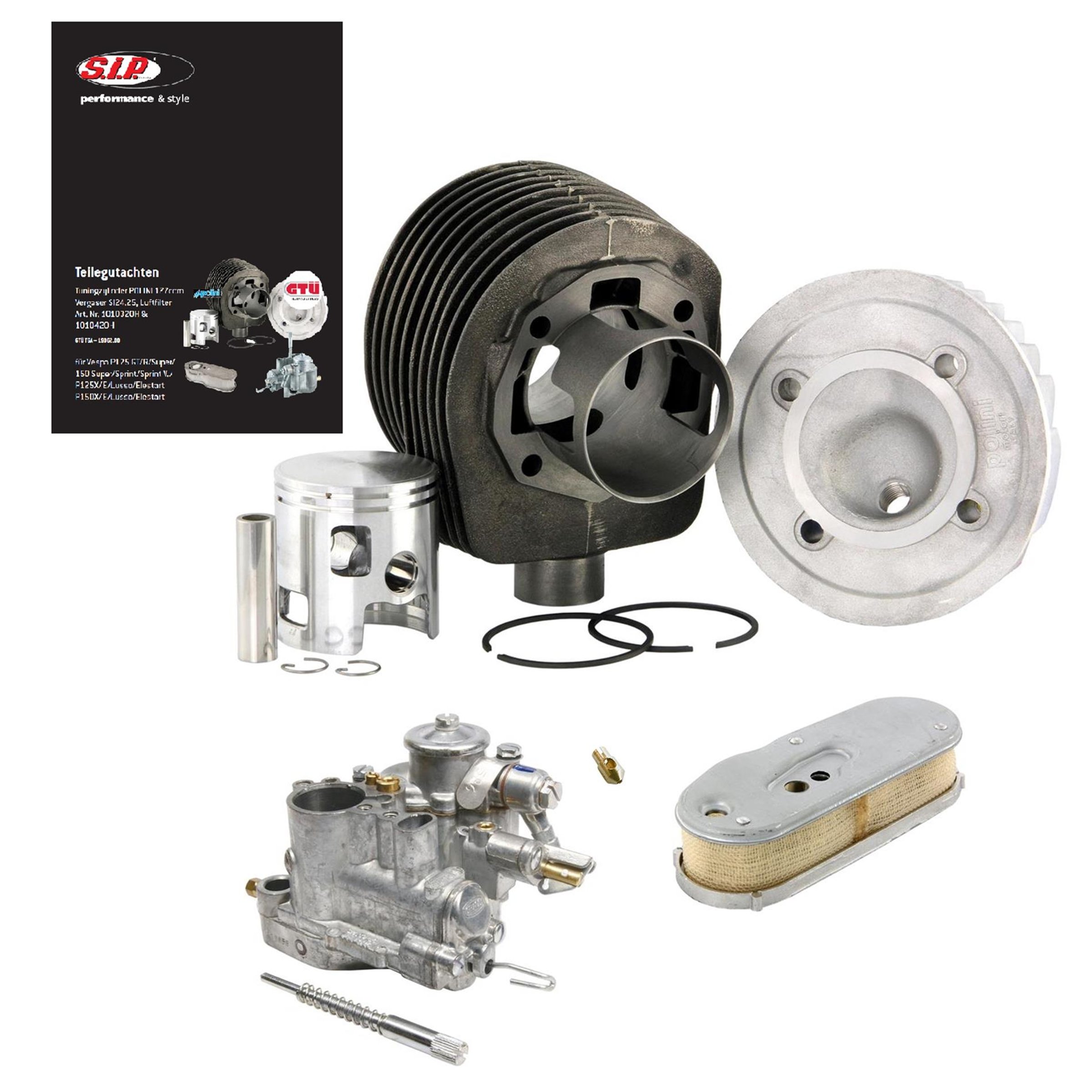 Image of Tuningkit SIP POLINI 177 ccm ROAD "Legal" für Vespa 125 GT/GTR/TS/150 Sprint/V/Super/P125-50X/PX125-150 E/P150S für Vespa 125 GT/GTR/TS/150 Sprint/V/Super/P125-50X/PX125-150 E/P150S