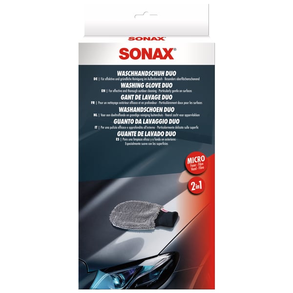Image of Waschhandschuh SONAX Duo Microfaser grau