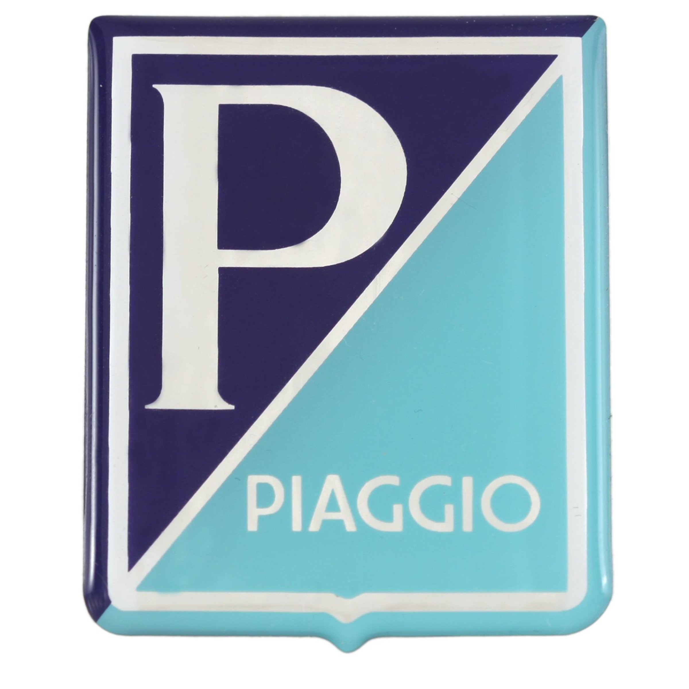 Image of Emblem "PIAGGIO" 080349 - 0803490001 für Vespa 125 GT/Sprint/Super -> 1967 /150 VBA/VBB/GL/GS VS5/Sprint/Super ->1967 /160 GS/180SS für Vespa 125 GT/Sprint/Super -> 1967 /150 VBA/VBB/GL/GS VS5/Sprint/Super ->1967 /160 GS/180SS