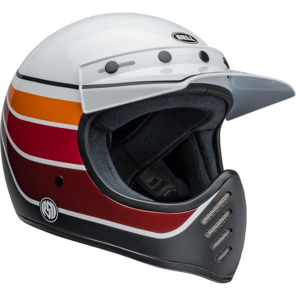 Image of Helm BELL MOTO 3 RSD SADDLEBACK, weiß/schwarz/rot, Gr. L, 59-60cm Crosshelm