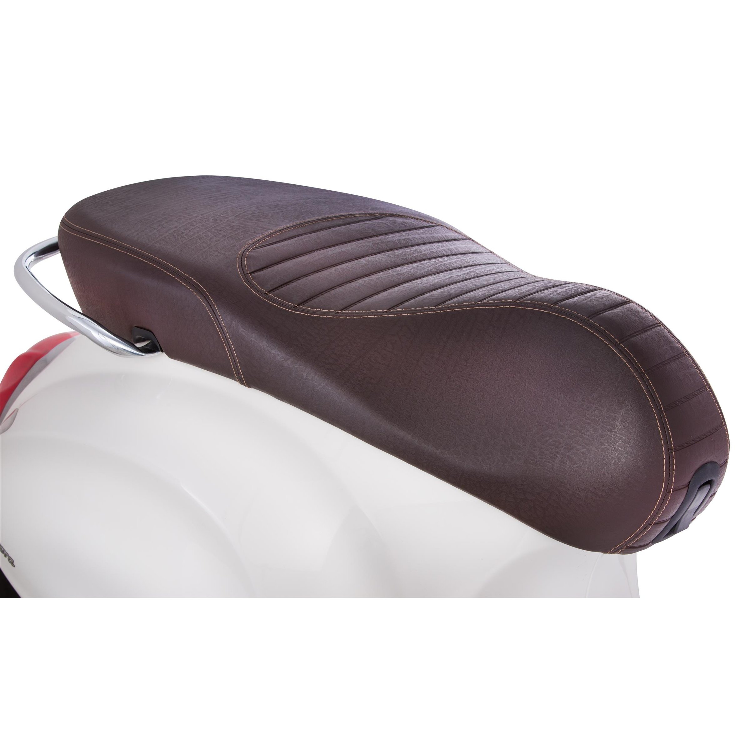 Image of Sitzbank PIAGGIO dunkelbraun abgesteppt 1B002191 für Vespa Primavera 125ccm i.e. 3V 4T AC Touring für Vespa Primavera 125ccm i.e. 3V 4T AC Touring
