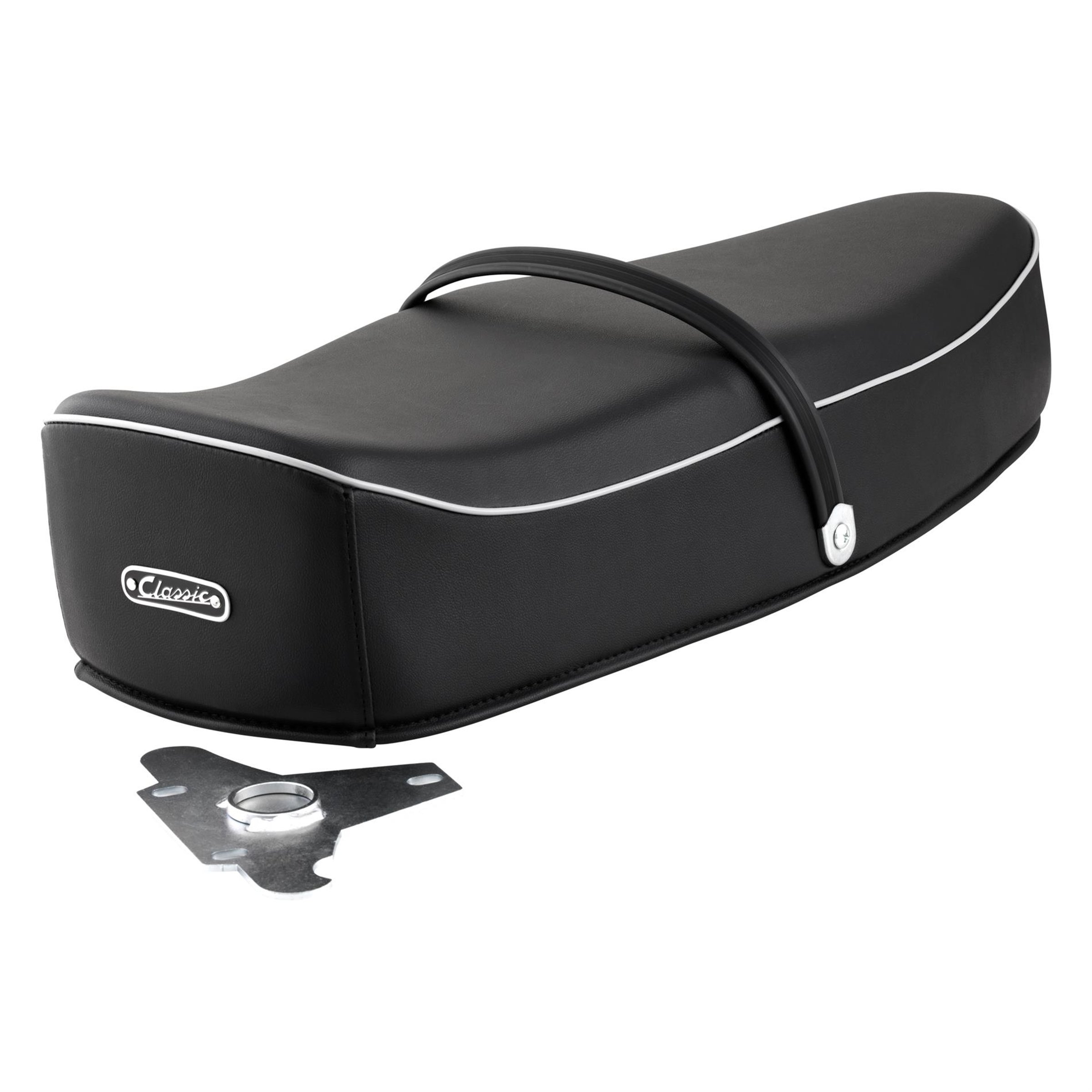 Image of Sitzbank SIP Classic Comfort schwarz für Vespa 125 VNA/VNB/GT/GTR/Super/TS/150 VBA/VBB/GL/Sprint/V/Super/T4 für Vespa 125 VNA/VNB/GT/GTR/Super/TS/150 VBA/VBB/GL/Sprint/V/Super/T4