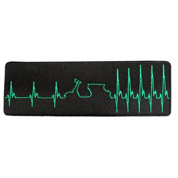 Image of Aufnäher mit Motiv Vespa "Hearbeat" Motorroller