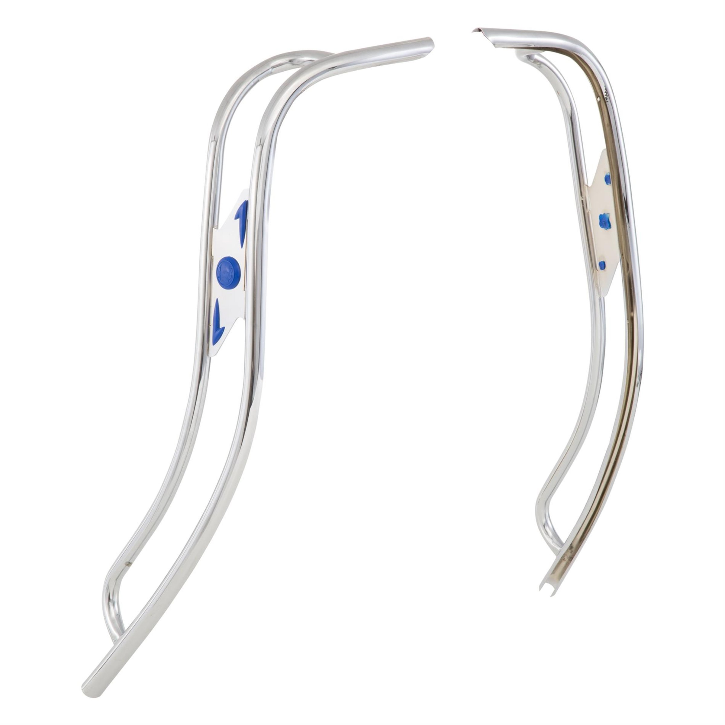 Image of Doppelschlitzrohr Beinschild CUPPINI für Lambretta 125 LI 3°/LIS/150 LI3°/LIS/SX/175 TV 3°/200 TV/SX für Lambretta 125 LI 3°/LIS/150 LI3°/LIS/SX/175 TV 3°/200 TV/SX