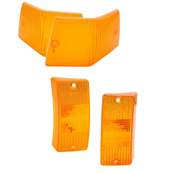 Image of Blinkerglas Kit SIEM vorne & hinten für Vespa PX80-200/PE/Lusso/T5/LML Star/Deluxe/Stella