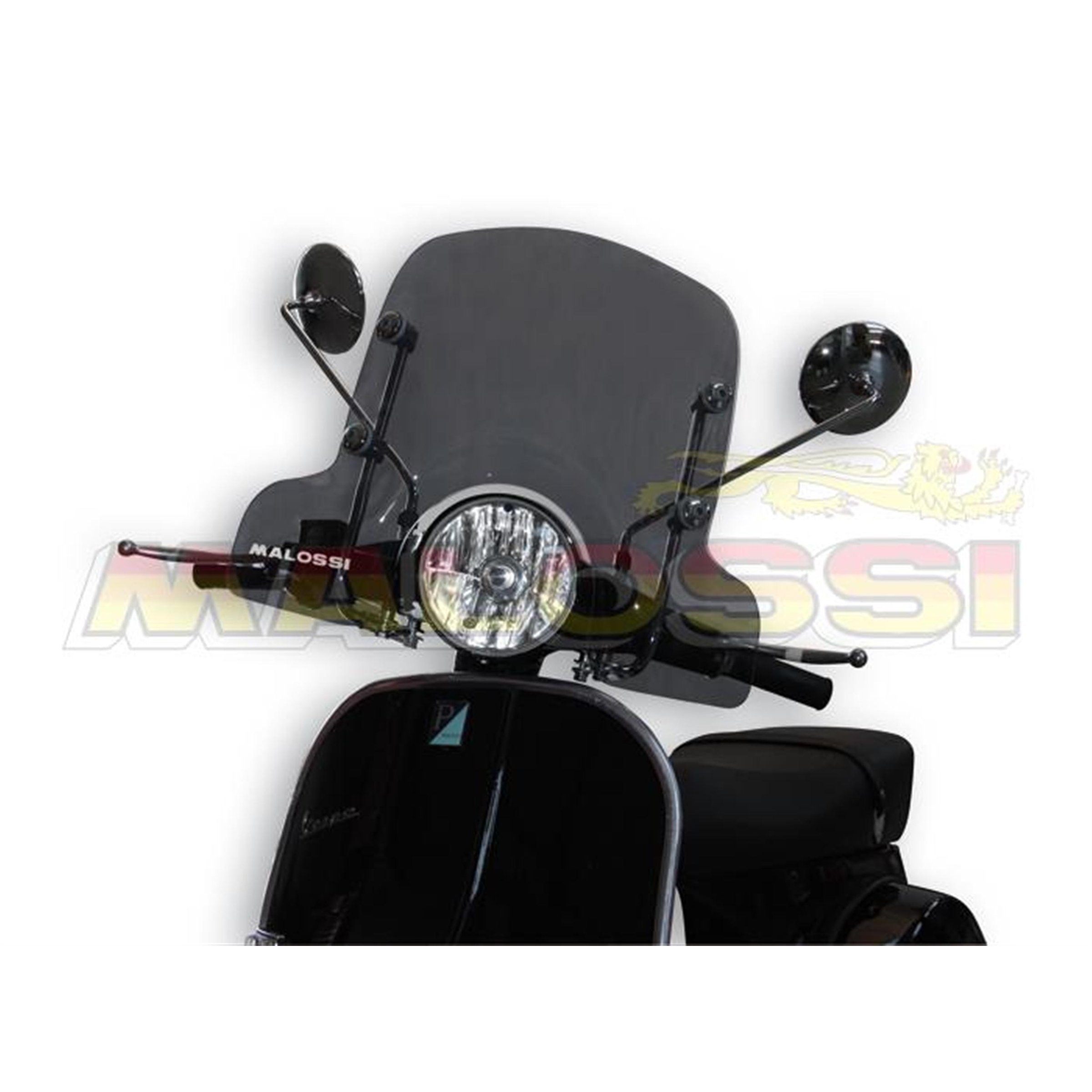 Image of Windschild MALOSSI Sport Screen 4515120 für Vespa PX80-200/PE/Lusso/'98/MY/'11 für Vespa PX80-200/PE/Lusso/'98/MY/'11