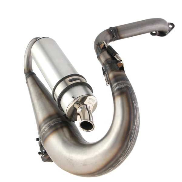 Image of Rennauspuff PM 40 Evolution, Stahl geölt, Dämpfer: Aluminium Farbe (ESD): silber für Vespa 90/R/SS/100/125 VMA1T