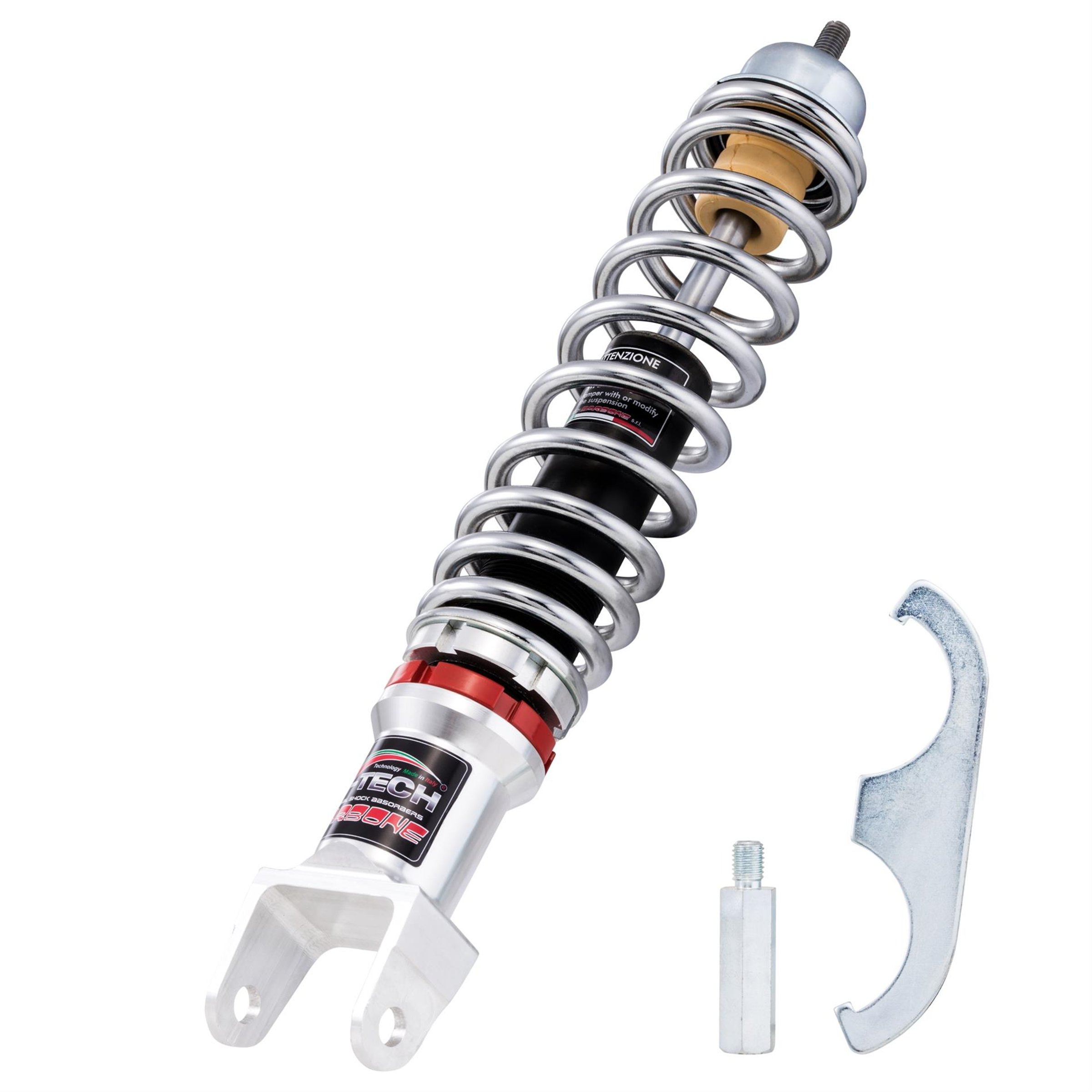 Image of Stoßdämpfer CARBONE HiTech 6033.002/H hinten für Vespa 50-125/PV/ET3/125 VNB4T-TS/150 VBB2T-Super/160 GS 2°/180 SS/Rally/PX80-200/PE/Lusso/'98/MY/'11/T5 für Vespa 50-125/PV/ET3/125 VNB4T-TS/150 VBB2T-Super/160 GS 2°/180 SS/Rally/PX80-200/PE/Lusso/'98/MY/'