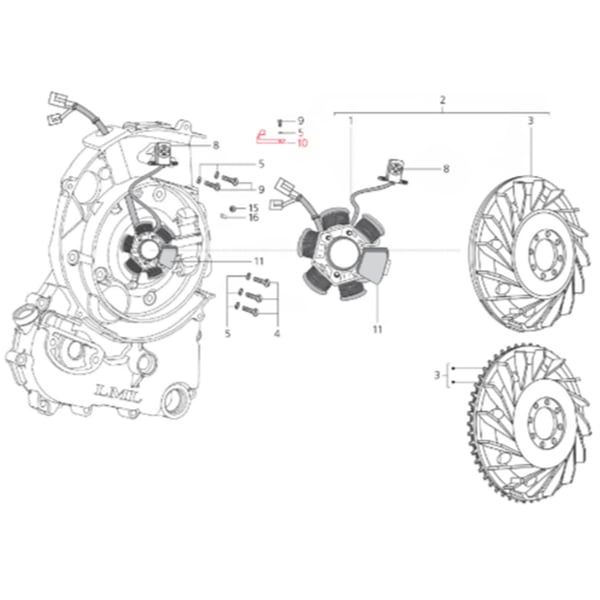Image of Halterung LML, Pickup, SF514-0194 für LML Star 125-150 4T/Star Deluxe 125-150 4S/Speedy