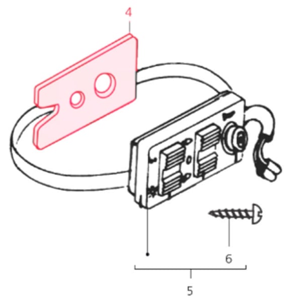 Image of Halterung Lichtschalter LML für LML Star 125-200 4T/Star Deluxe 125-150 4S/Speedy