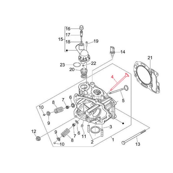 Image of Auslassventil PIAGGIO für Vespa GTS/GTS Super/GTV 300ccm HPE (`18-)
