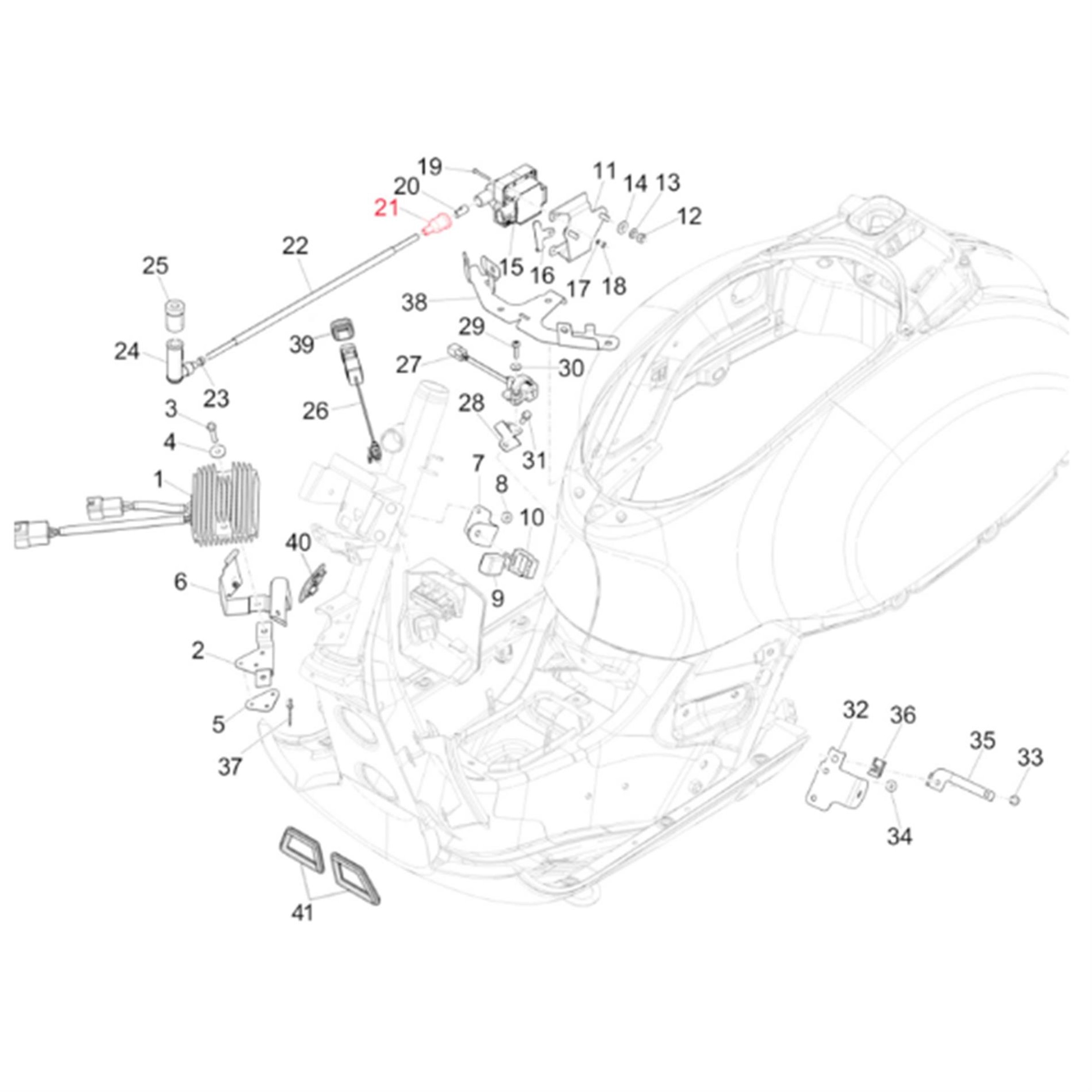 Image of Gummikappe PIAGGIO, Zündkabel, 071671 für Vespa LX/S/Sprint/GTS/GTS Super/GTV/GT 60 50-300ccm für Vespa LX/S/Sprint/GTS/GTS Super/GTV/GT 60 50-300ccm