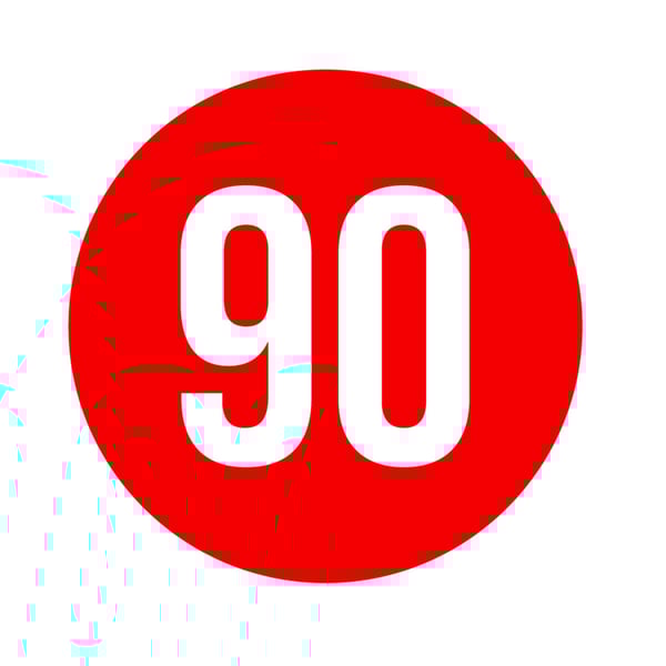 Image of Aufkleber mit Motiv Tempo 90