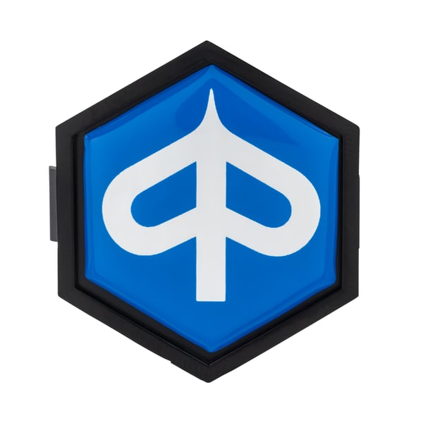 Image of Emblem "PIAGGIO" 6-Eck Kaskade 295486 für Vespa PK50-125 XL/XL2/PX80-200E/Lusso/'98/T5