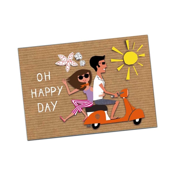 Image of Postkarte SIP mit Motiv Oh happy Day