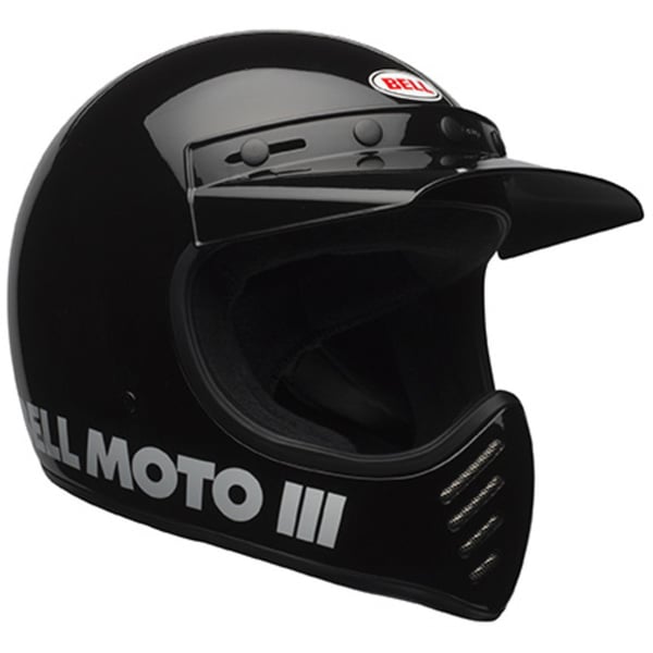 Image of Helm BELL MOTO 3 Classic, schwarz glänzend, Gr. L, 59-60cm Crosshelm